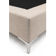 thumbnail image 3 of Base de cama Premium 1.5 plaza + Respaldo de cama liso curvo lino beige, 3 of 4