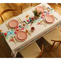 Genérico - Mantel Rectangular Antimanchas 140 X 230 Cm - Mundo Mariposas