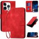 thumbnail image 1 of Funda Flip Premium Fibra de Carbono para iPhone 15 Pro Max con Soporte y Cierre Rojo, 1 of 6