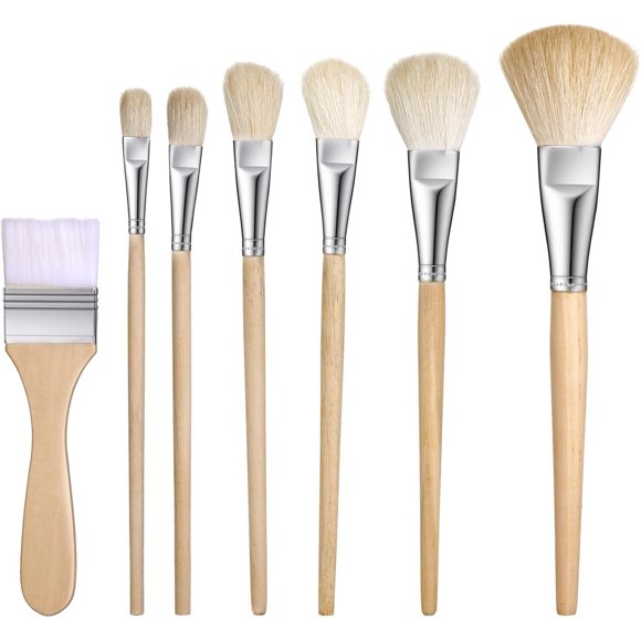 Set de 7 brochas mop Vin Beauty para pintura acrílica