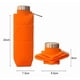 thumbnail image 2 of Botella Deportiva Camping Portátil Silicona Plegable 600ml, 2 of 4
