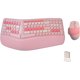 thumbnail image 1 of Teclado y mouse inalámbricos ergonómicos Lomiluskr rosa 2.4G, 1 of 3
