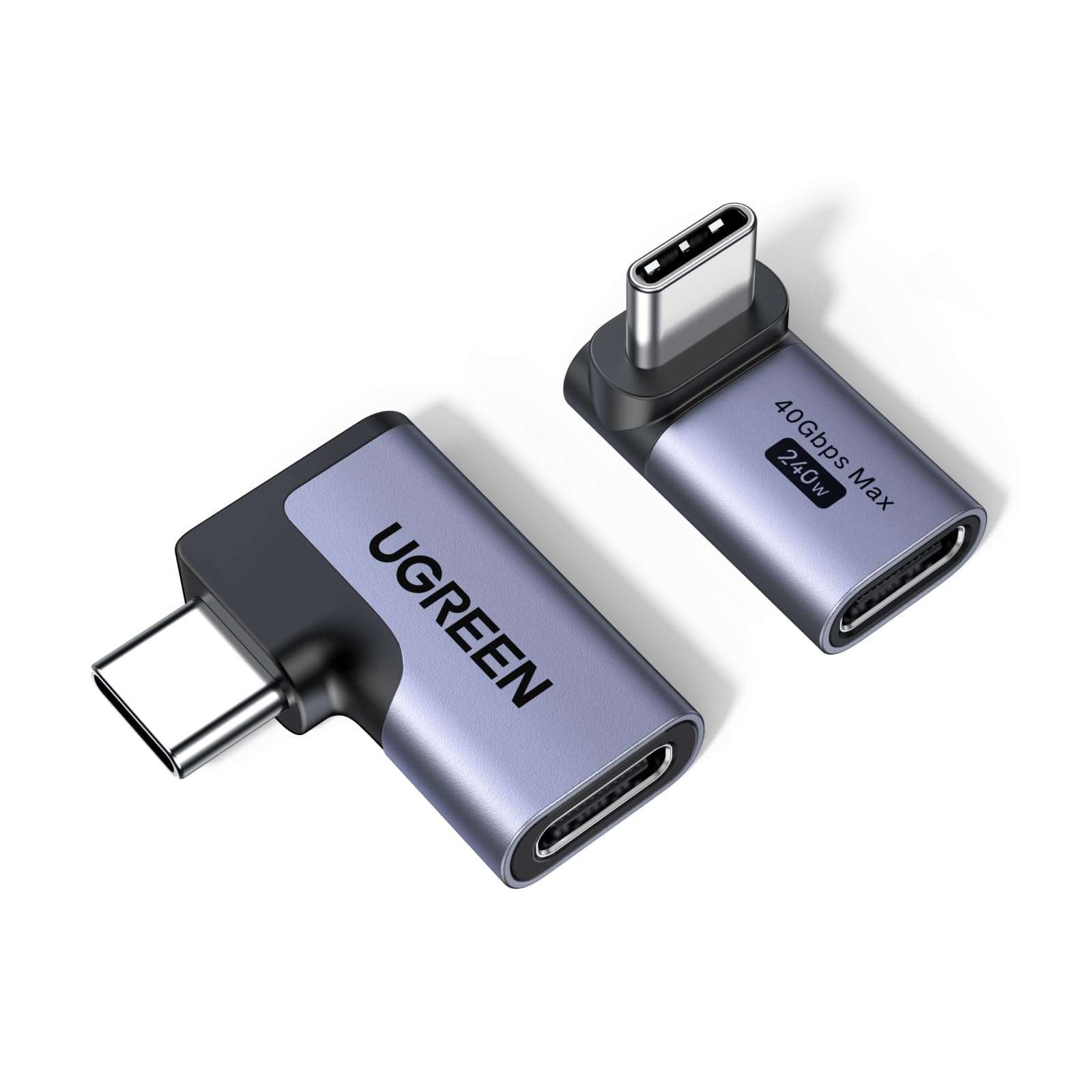Adaptador Usb-c Ugreen De 90° En Ángulo Recto De 40 Gbps, Paquete De 2