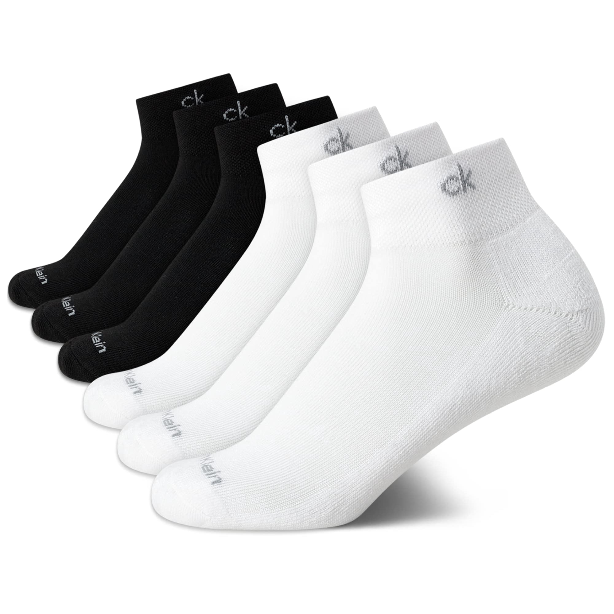 Calcetines Calvin Klein De Calvin Klein Para Mujer, Paquete De 6 Unidades, Color Blanco Y Negro