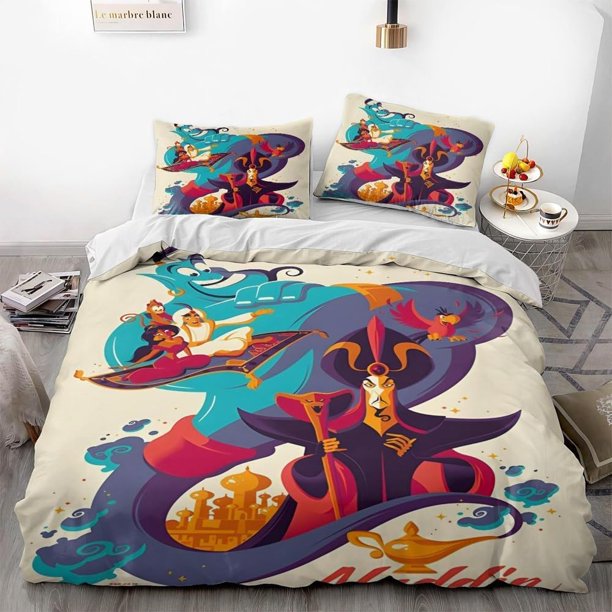 Magic Lamp Jasmine Princess Duvet Cover Soft 3D Printed Bedding Set with Comforter Cover