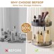 thumbnail image 3 of Caddy BEFSOP Organizador Giratorio de Maquillaje de 2 Niveles Gris, 3 of 7