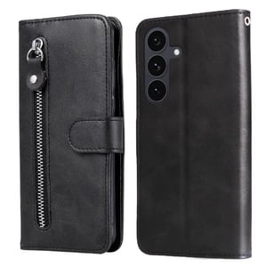 Gangxun - Funda Con Cremallera Para Samsung Galaxy S25 Fe, Carcasa Cartera De Cuero Pu Con Soporte Y Tarjetero