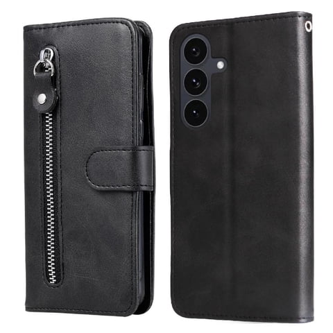 Gangxun - Funda Con Cremallera Para Samsung Galaxy S25 Fe, Carcasa Cartera De Cuero Pu Con Soporte Y Tarjetero