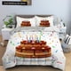 thumbnail image 1 of x1797 Bed SheetsCoffee Cake Duvet Cover Lovely Afternoon Tea Drawing Bedding Set for Adult Western Drink /Polyester Quilt Cover 3-Piece Bedding Set (1 Duvet Cover + 2 Pillow Shams) nj1797, 1 of 5