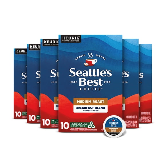 Coffee Pods, la mejor mezcla para el desayuno de Seattle, 100% Arábica 60