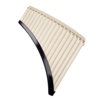 Magideal - Flautas De Pan, Instrumento Musical Folclórico, Fácil Aprendizaje, Boca Deslizante, Tubo De Sartén Para Aprender A Enseñar, Regalos De Viento De , 18 18 Tubos Beige