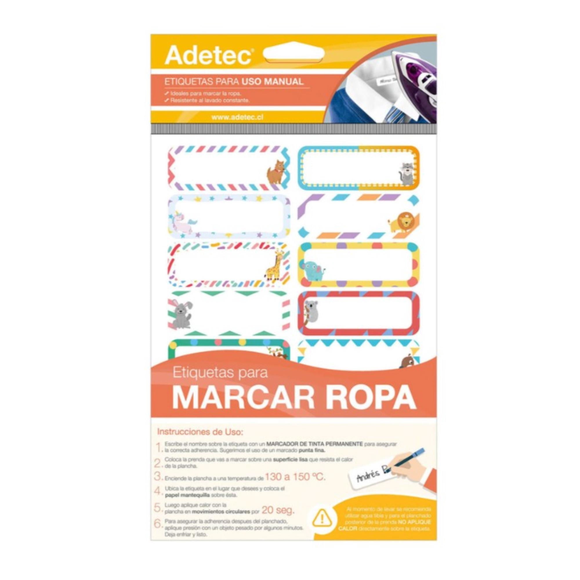Etiqueta Marca Ropa Diseños 63x25 Mm 1 Un Adetec