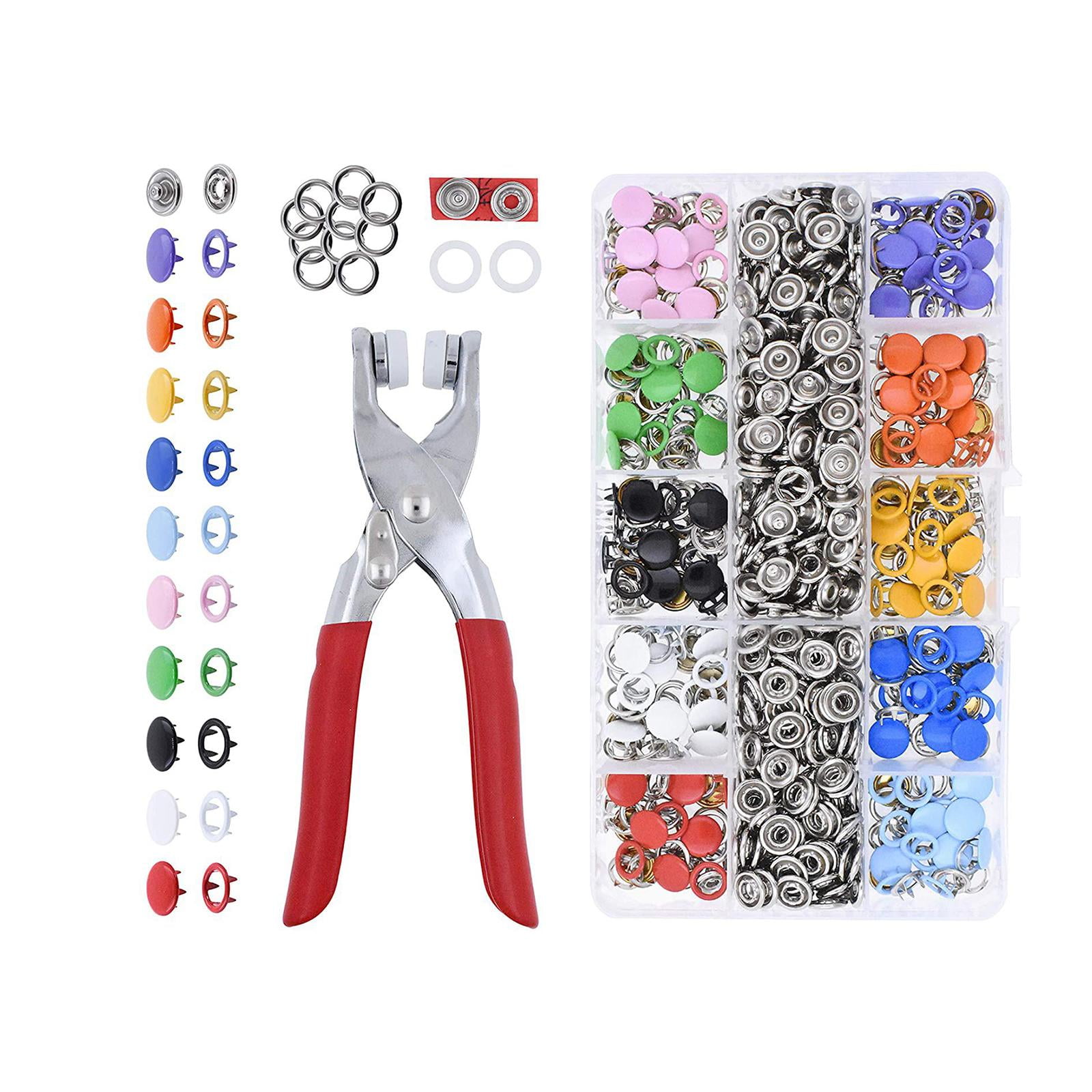 Bothyi - Kit De Sujetadores A Presión 100 Broches Huecos 100 Broches Sólidos Amplia Aplicación Durable