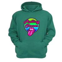 Genérico - Polerón Canguro The Rolling Stones Verde Aguamarina Talla Xl Unisex