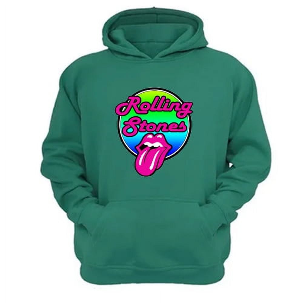 Genérico - Polerón Canguro The Rolling Stones Verde Aguamarina Talla L Unisex