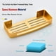 thumbnail image 5 of Estantes de baño sin perforaciones, cesta de almacenamiento de metal dorado champán para ducha, organizador de champú y gel de ducha montado en la pared (2 piezas), 5 of 5