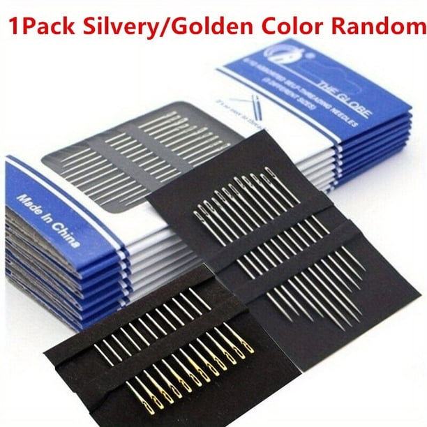 12pcs Hand Sewing Needles Set - Stainless Steel Needles, Storage Box & Threading Appliance - Perfect for DIY & Apparel Sewing!