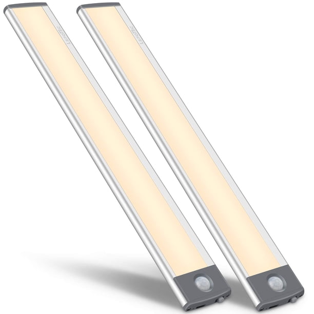 Lámpara de gabinete con sensor de movimiento LEPOTEC, 54 LED, recargable, paquete de 2