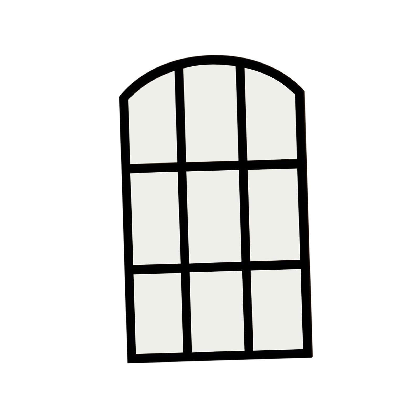 Magideal - Espejo De Panel De Ventana Arqueado, Espejo De Ventana De Imitación, Espejo De Tocador, Arco Acrílico, Espejo De Pared De Granja Para Granja, Sala De Negro