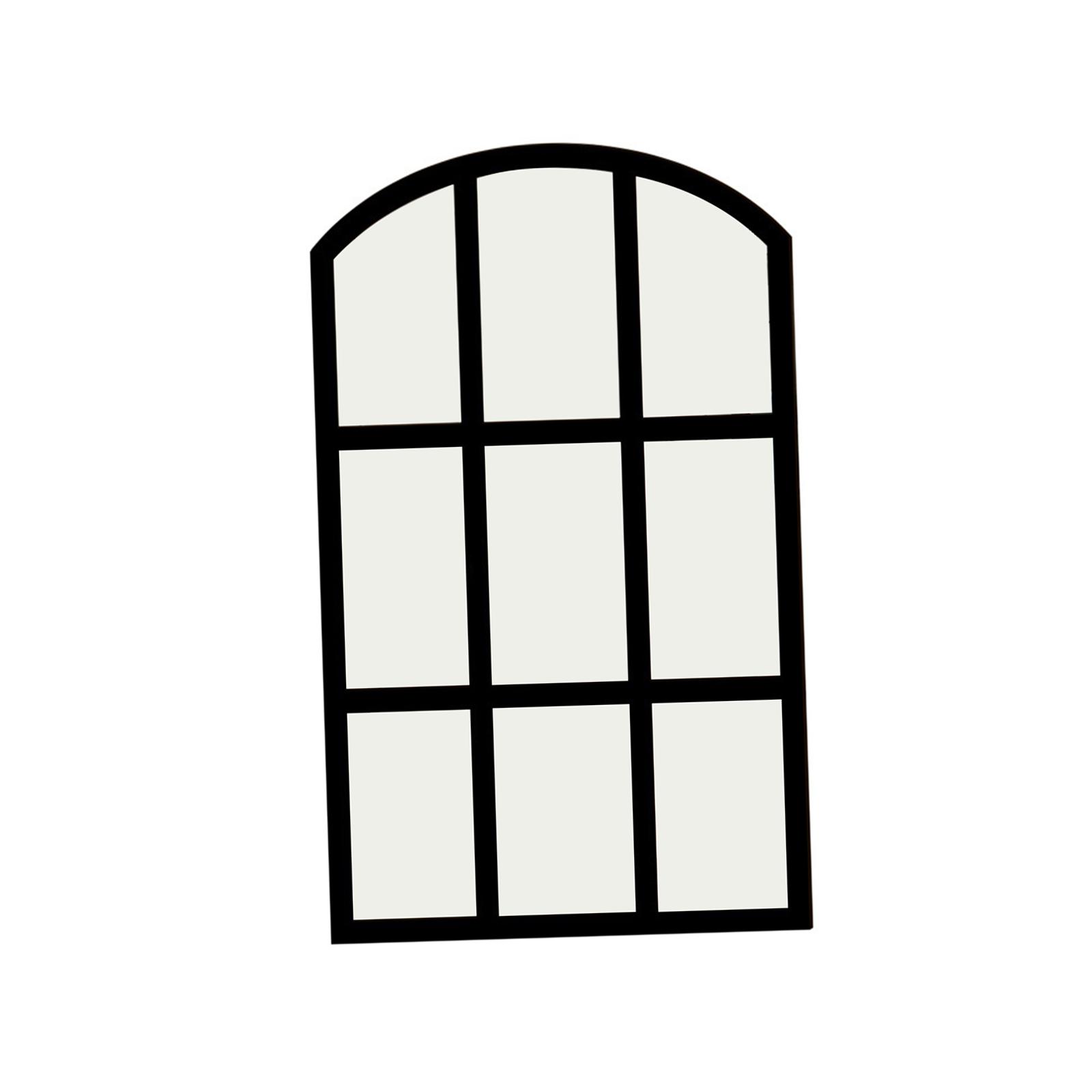 Magideal - Espejo De Panel De Ventana Arqueado, Espejo De Ventana De Imitación, Espejo De Tocador, Arco Acrílico, Espejo De Pared De Granja Para Granja, Sala De Negro