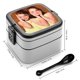 thumbnail image 2 of Juego de Gemelas Fiambrera de Doble Capa, Contenedor de Almuerzo Portátil Apilable, Almacenamiento de Alimentos Hermético a Prueba de Fugas, 1000ml, 2 of 6