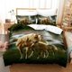 thumbnail image 1 of Running Horse Steed Animal Quilt Duvet Cover Set Queen Soft Bedding3-Piece Bedding Set, 1 of 5