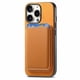 thumbnail image 3 of Funda de Cuero Magnética con Tarjetero para iPhone 16 Pro Max Cubierta Delgada Amarillo, 3 of 5