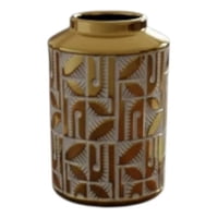 Genérico - Florero Decorativo Jarrón Diseño Tropical Alto Relieve Jhn