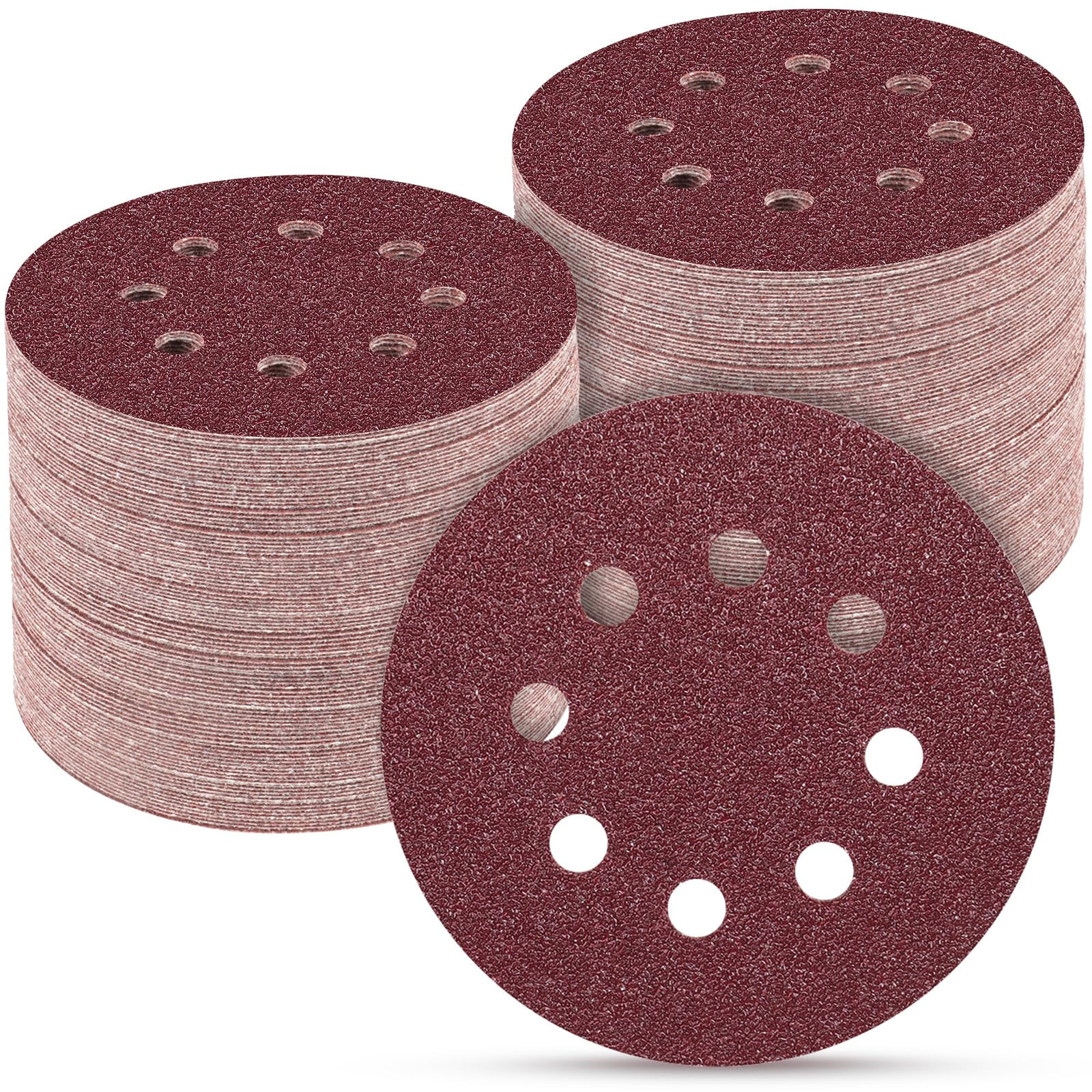 Discos De Lijado Potuinom, 100 Unidades, 12,5 Cm, Grano 40, Para Lijadora Orbital