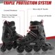 thumbnail image 3 of Patines en línea jc jorden ajustables de 4 tallas con luces, 3 of 6