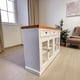 thumbnail image 3 of Buffet de madera y vidrio Idan 150x40x90 color Blanco cubierta Canela, 3 of 3