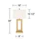 thumbnail image 4 of Lámpara de mesa 360 Lighting de 76 cm con acabado dorado moderno, 4 of 9