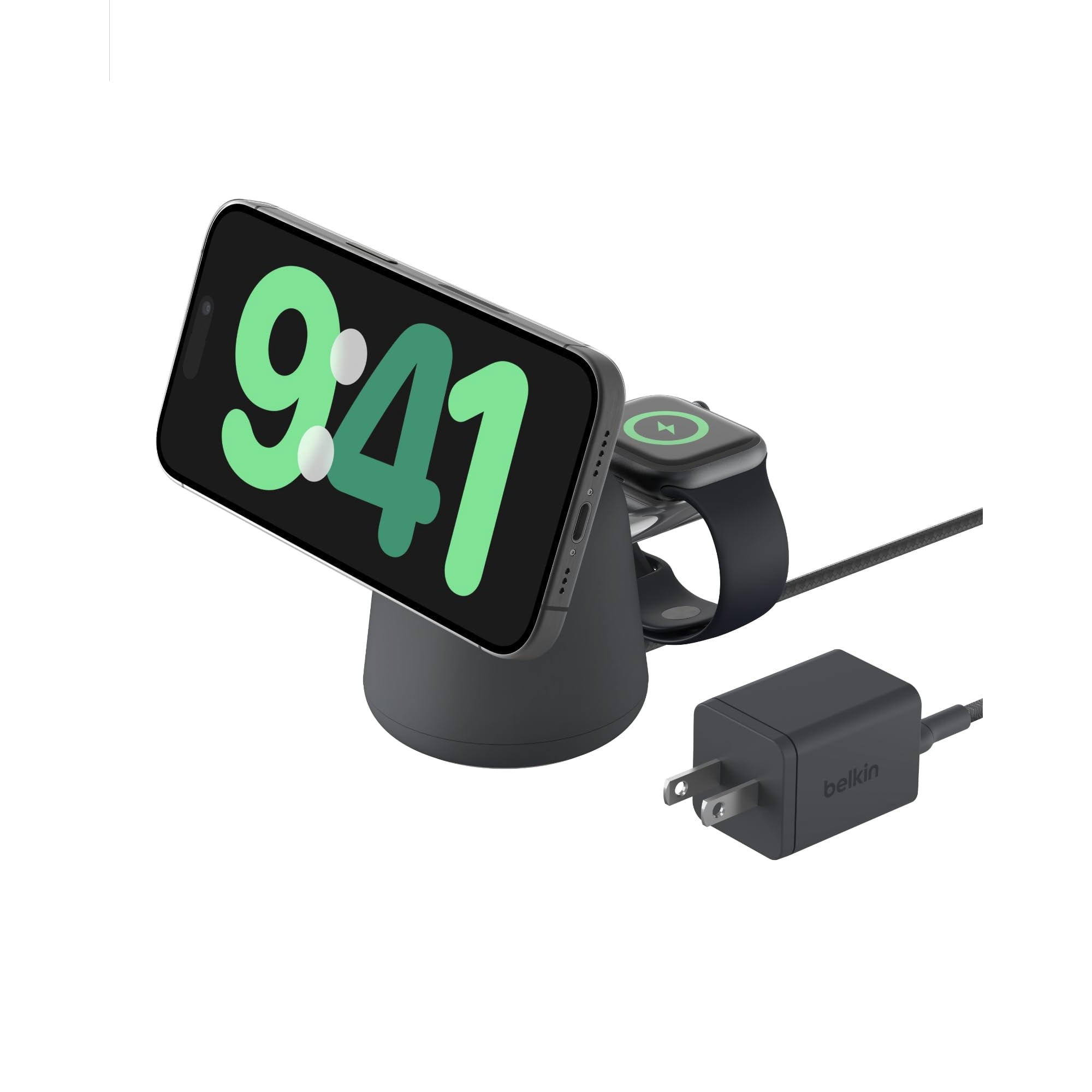 Base De Carga Inalámbrica Belkin 2 En 1 Qi2 15w Para Iphone