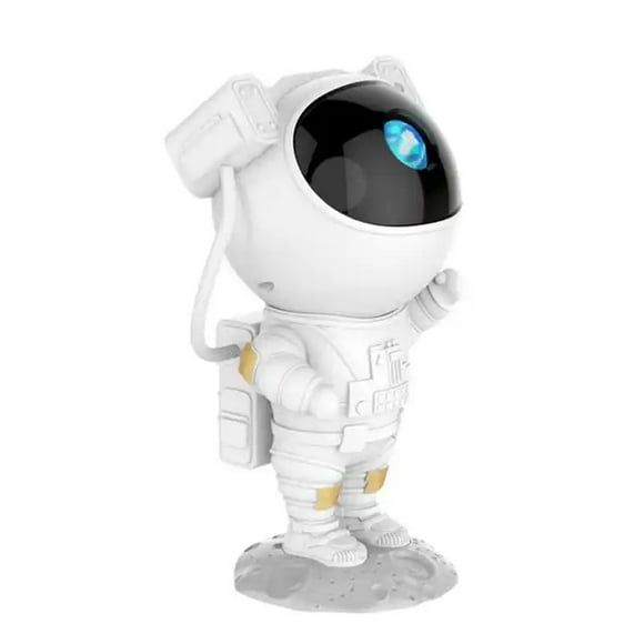 Lampara Led Astronauta De Mesa Proyector Estrellas Vertical Blanco