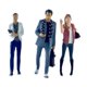 thumbnail image 2 of 3pcs 1/64 Escala Personas Figuras De Diorama Figuras Grises Y Rosados ??blancos, 2 of 5