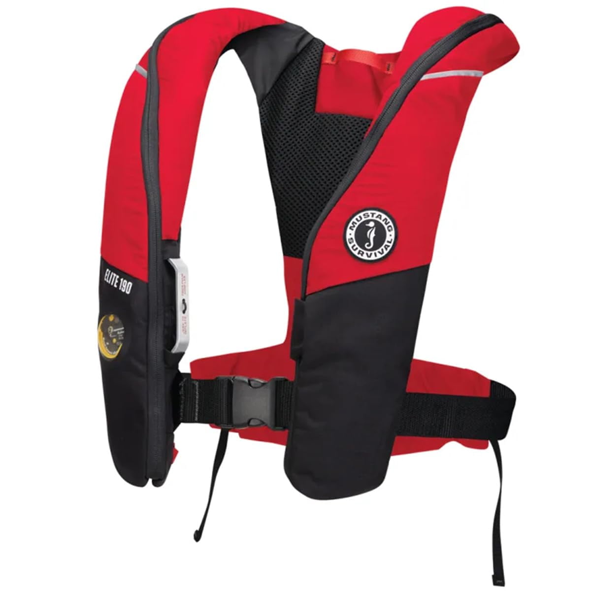 Chaleco Salvavidas Inflable Mustang Survival Elite 190 Rojo/negro