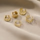 thumbnail image 3 of 5pcs Golden Leaf Cutout Ear Clips - Stylish and Comfortable One-Ear Fit, 3 of 4