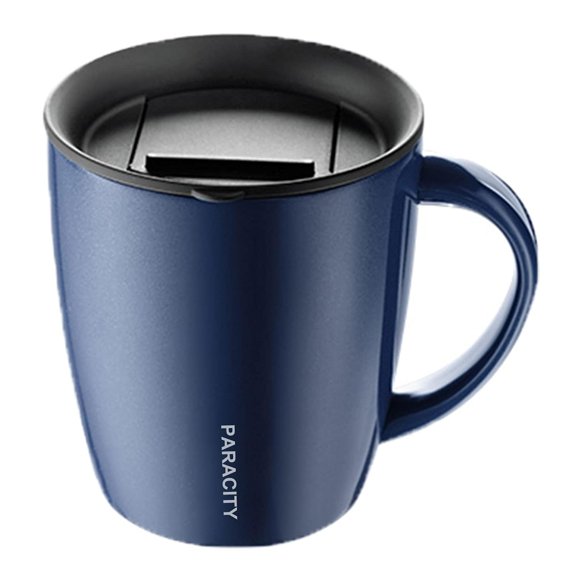 Taza de café aislante PARACITY de acero inoxidable de 350 ml con tapa