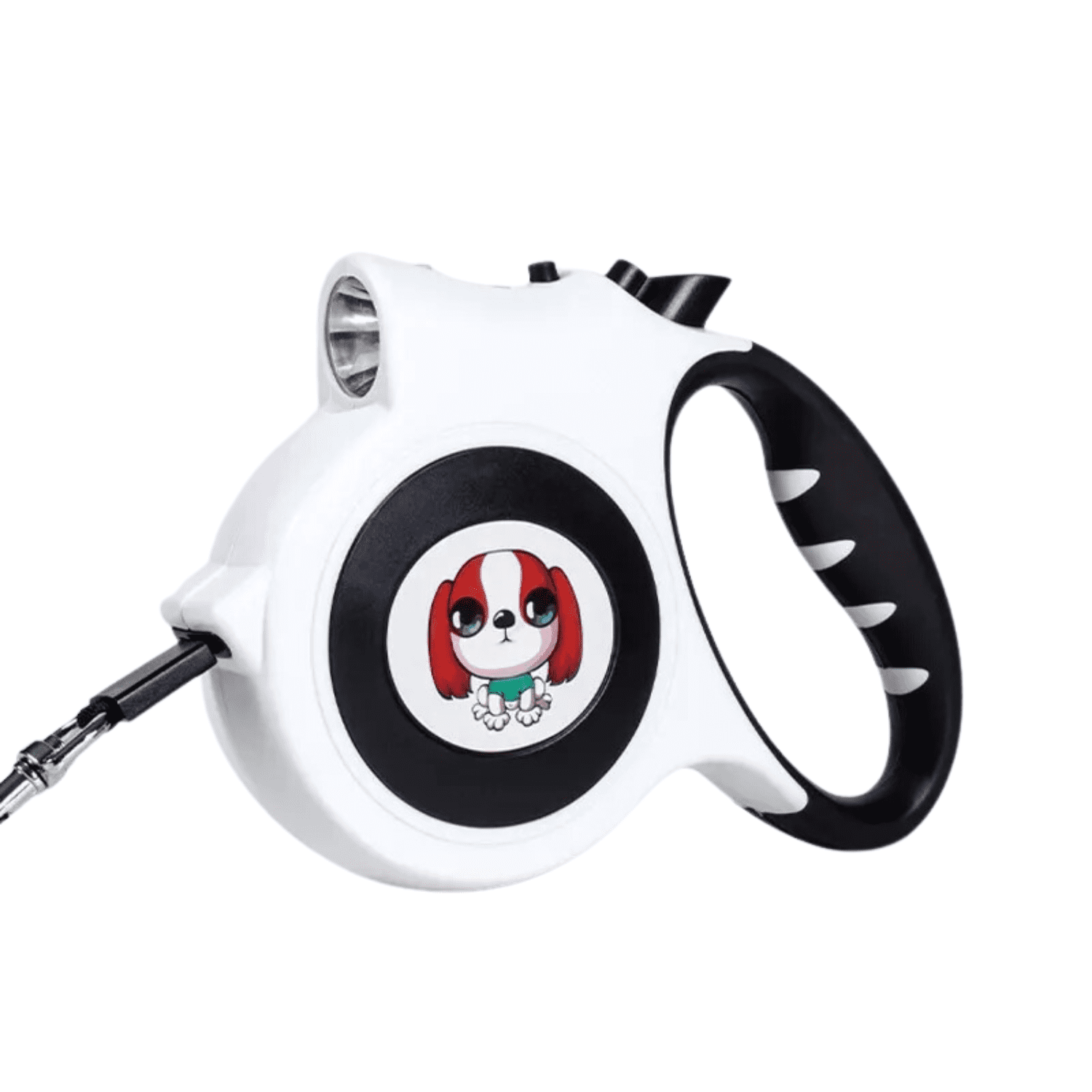 Importclick - Correa Mascota Perro Retráctil Automática 5 M Linterna Led Blanco