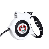 Importclick - Correa Mascota Perro Retráctil Automática 5 M Linterna Led Blanco