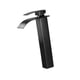 thumbnail image 5 of Grifo monomando para lavabo de baño con caño en cascada, grifo mezclador para lavabo de caravana, resistente a arañazos. Negro 304 cm de alto., 5 of 5