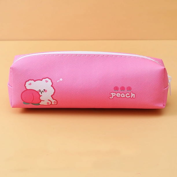 Cute and Colorful PU Leather Pencil Bag - Perfect for Students and Girls!