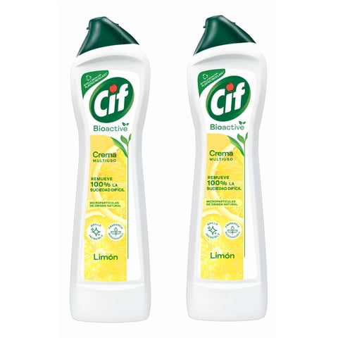 Pack X 2 Limpiador Crema Cif Bioactive Limón 750 Gr