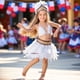 thumbnail image 1 of Traje Pascuense Típico Blanco Con Plumas 3 Piezas Niña Rapa Nui Fiestas Patrias, 1 of 10