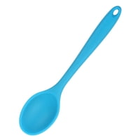 Xmhytop Cucharas De Silicona , Cucharas De Silicona Azul De Para Comer, Cuchara De 20.4X4.3Cm Para Cocina, Comedor, Cocina Y Hornear