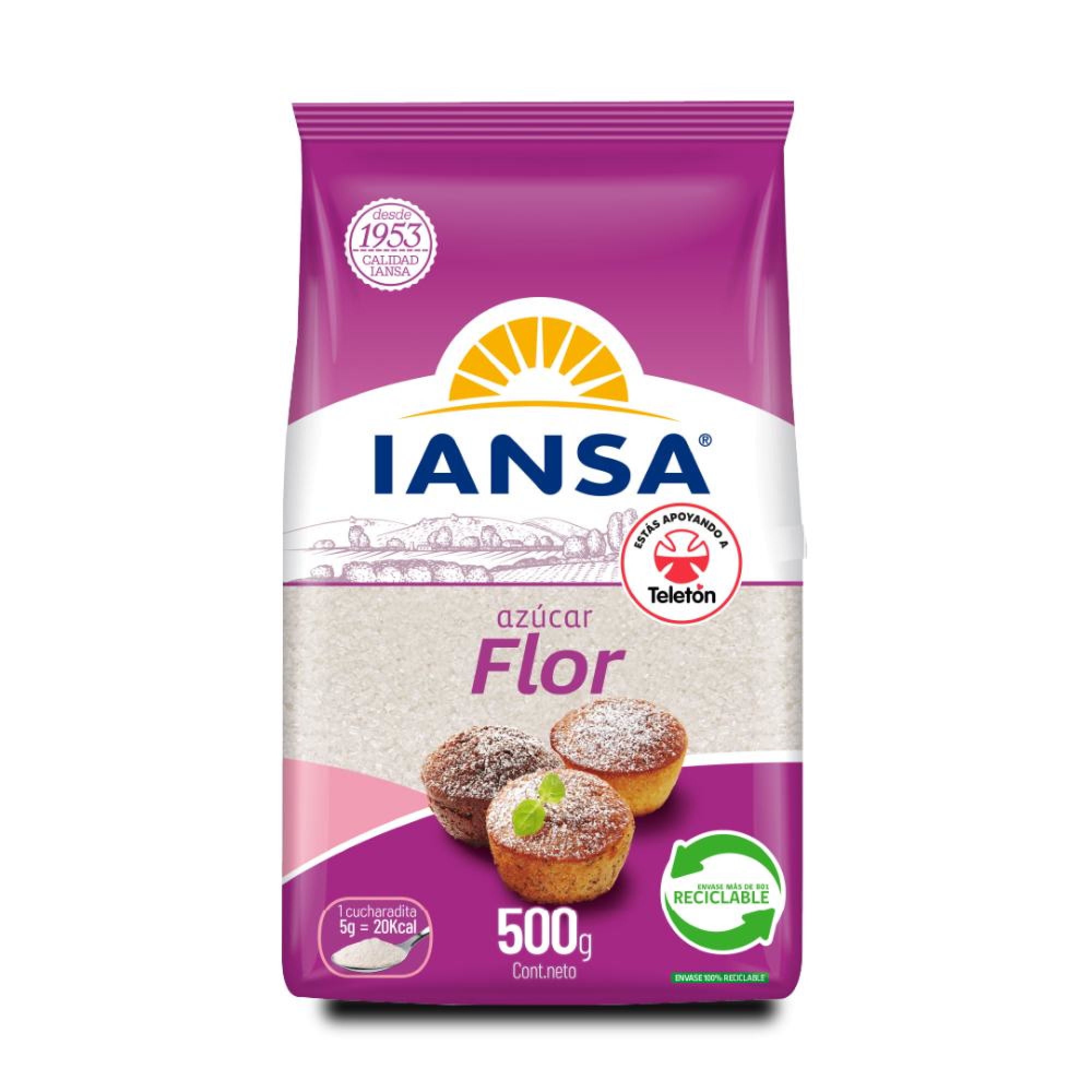Azúcar Flor Bolsa 500 g Iansa