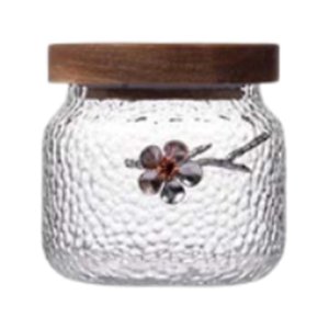 Bothyi - Frasco De Almacenamiento De Té De Vidrio Elegante Salón De Té Estilo Japonés Para Nuts Snacks S