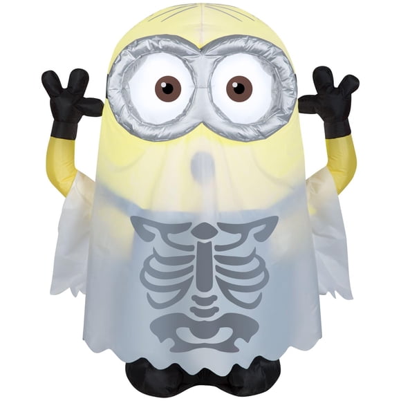 Minion Dave inflable para Halloween, 105 cm, con LED