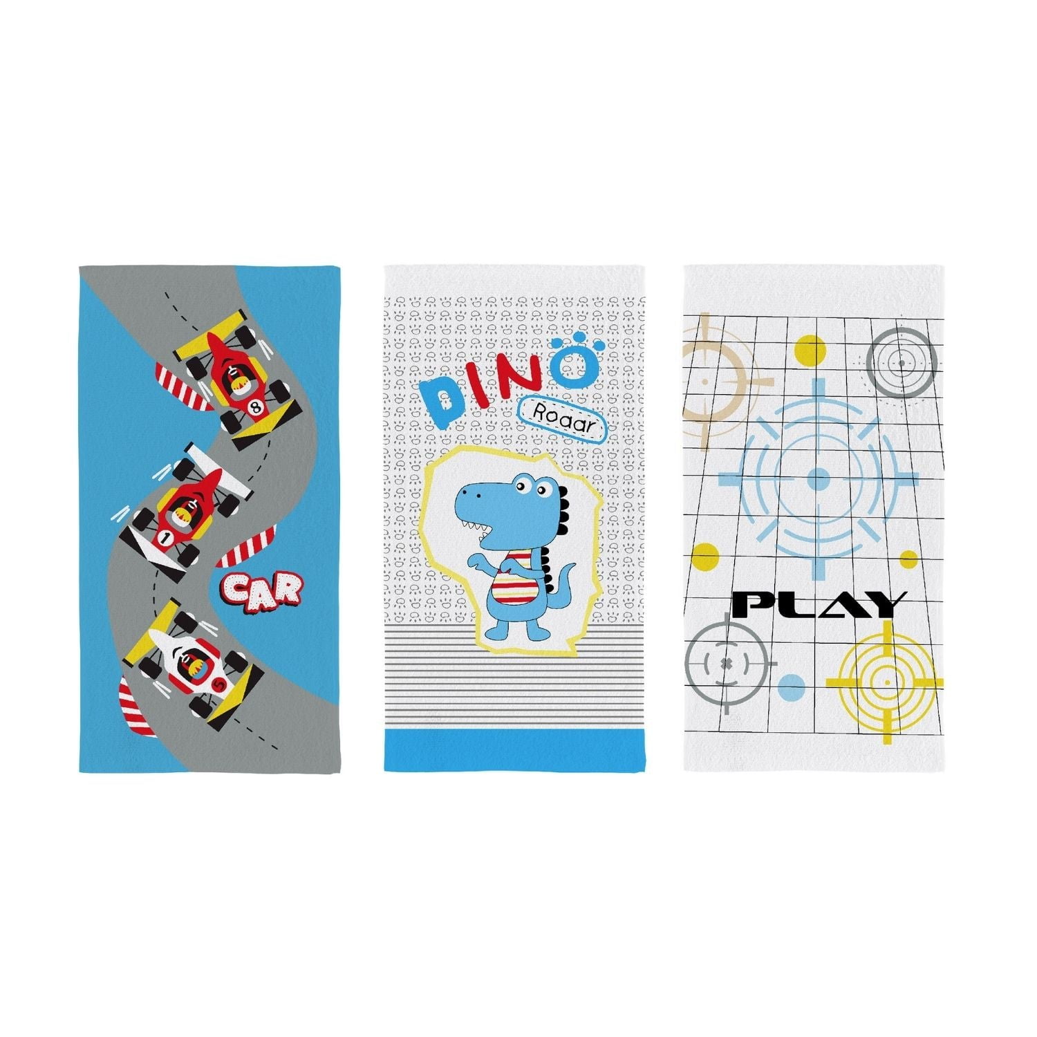 Teka - Pack 3 Toallas De Mano Preescolar Dino Candy