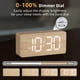 thumbnail image 4 of Reloj despertador digital USCCE de madera con números grandes, 4 of 8